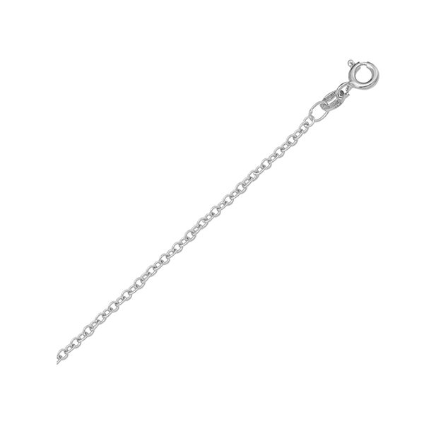 Picture of Cheri Jadore CN1011LT-18KW-18 18 in. 18K White Gold Open Cable Necklace, Silver - 1.4 g