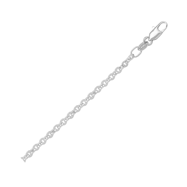 Picture of Cheri Jadore CN1013-18KW-18 18 in. 18K White Gold Cable Necklace, Silver - 2.8 g