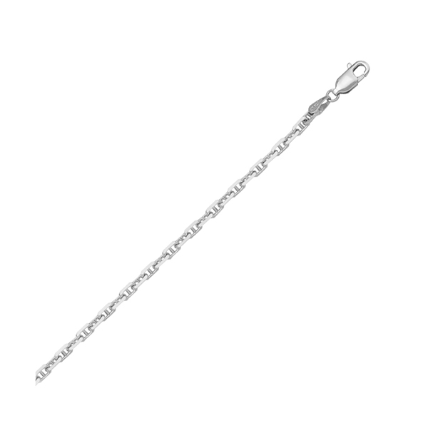 Picture of Cheri Jadore CN1014-18KW-18 18 in. 18K White Gold Anchor Necklace, Silver - 2.6 g