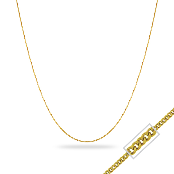 Picture of Cheri Jadore CN101LT-14Y-18 18 in. 14K Yellow Gold Curb Chain Necklace - 1.61 g