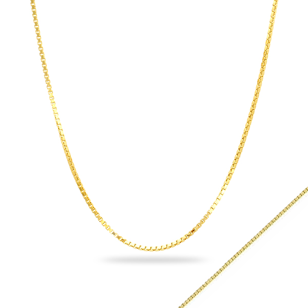 Picture of Cheri Jadore CN110-14Y-18 18 in. 14K Yellow Gold Box Chain Necklace - 2.25 g