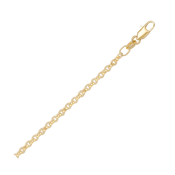 Picture of Cheri Jadore CN124-18KY-18 18 in. 18K Gold Cable Necklace, Gold - 2.8 g