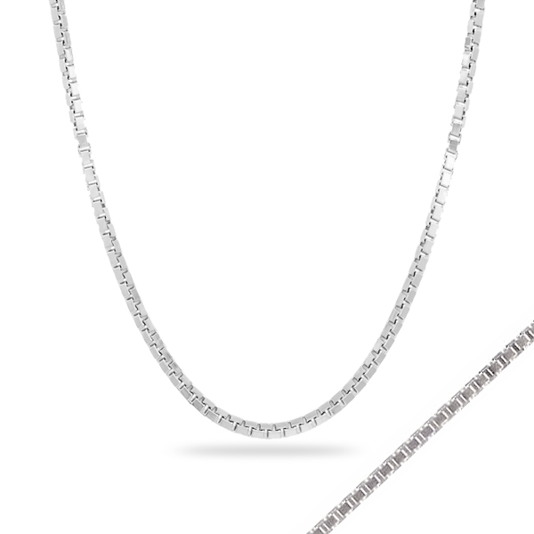 Picture of Cheri Jadore CN7304-SS-20 20 in. Sterling Silver Box Chain Necklace - 11 g