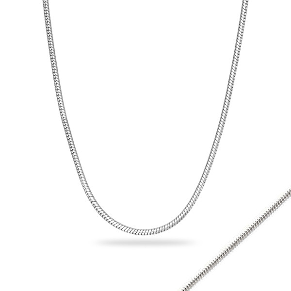 Picture of Cheri Jadore CN7327-SS-20 20 in. Sterling Silver Snake Chain Necklace - 10.2 g