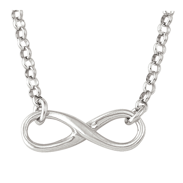 CSVX42-SSW-17 17 in. Sterling Silver Fashion Necklace with Infinite Love Pendant