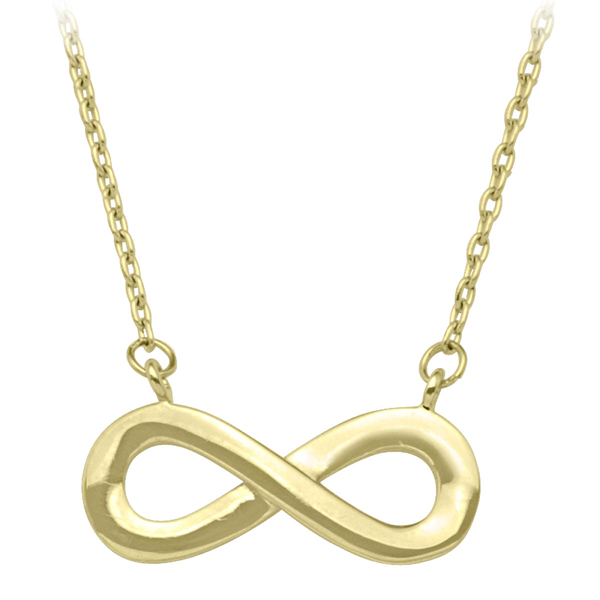 CTECA228-10K-17 17 in. 10K Yellow Gold Fashion Necklace with Infinite Love Pendant