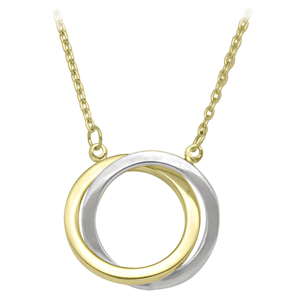 Picture of Cheri Jadore CTECA236-10K2T-17 17 in. 10K Gold & Silver Ring Pendant with Necklace