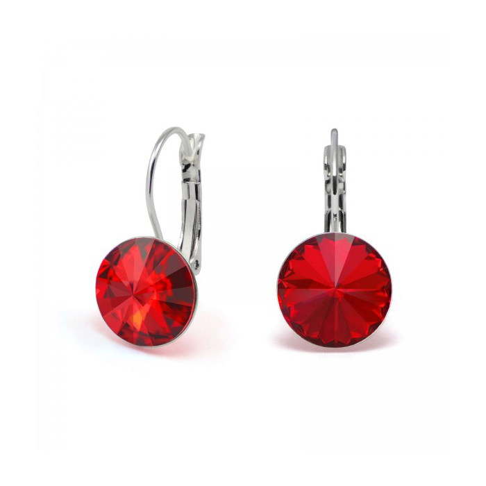 Picture of Cheri Jadore E10042-SIAMAB 13 mm Swarovski Elements Crystal Drop Earrings - Red