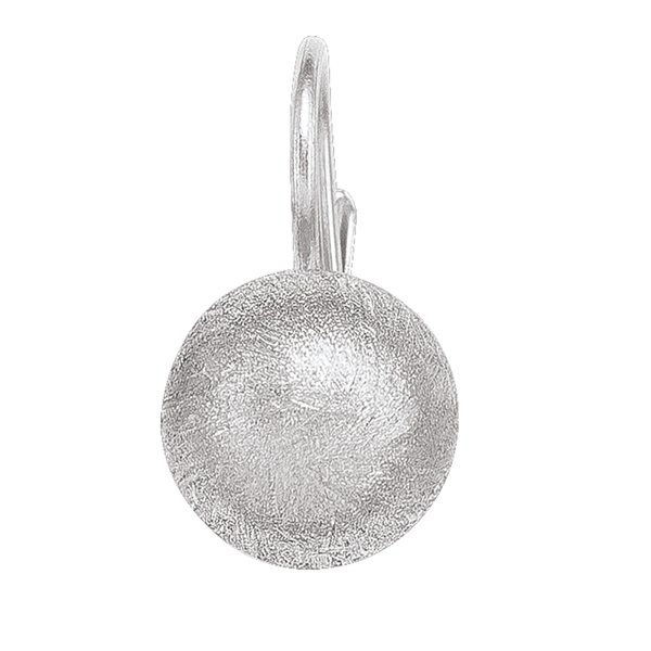 14K Silver Sphere Shaped Drop Earrings - 3 g