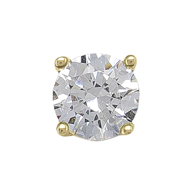 EN4902-10KY 10K Gold Cubic Zirconia Stud Earrings - 1.3g
