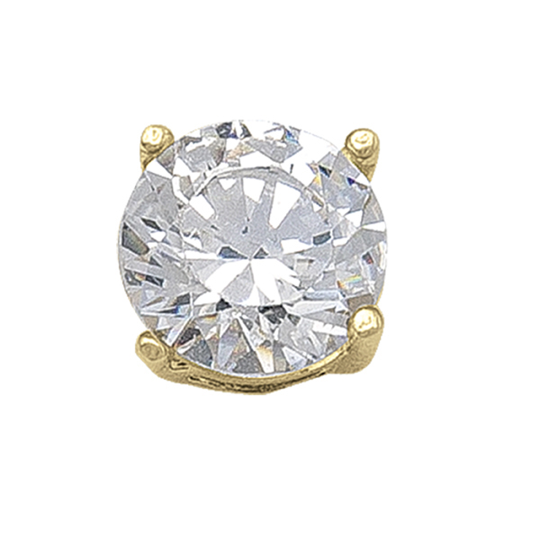 EN4903-10KY 10K Gold Cubic Zirconia Stud Earrings - 1.7g