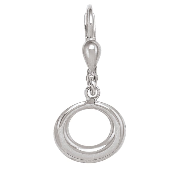 ETECA79-10KW 10K Silver Drop Earrings - 1.6 g