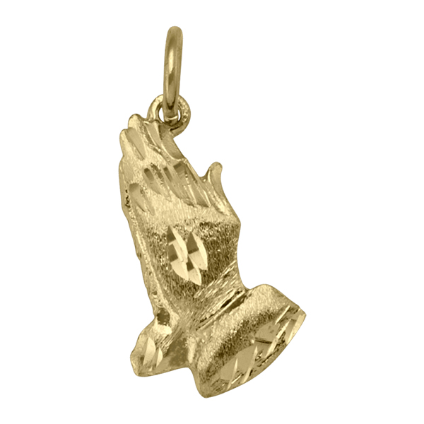 Picture of Cheri Jadore PN6423-10KY 10K Gold Charm Praying Hands Pendant - 1 g