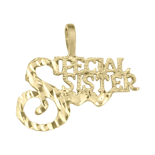 Picture of Cheri Jadore PN6508-10KY 10K Gold Charm Special Sister Pendant - 1.4 g