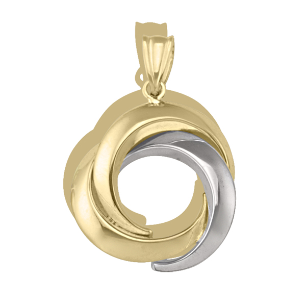 PTA35-10Y2T 10K 2 Tone Gold Fashion Pendant - 1.4 g