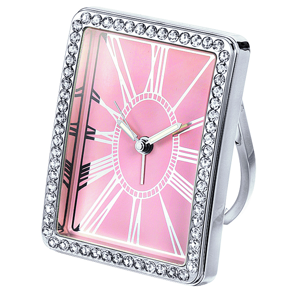 Picture of Matsuda CK-810 Glitter Crystal Alarm Clock&#44; Silver