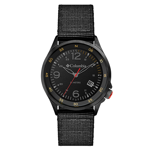 Picture of Columbia CSC02-003 10 in. Canyon Ridge 3-Hand Date Black Nylon Watch for Men&#44; Black