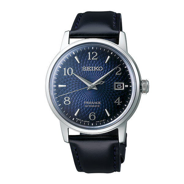 Seiko Presage SPRE43 Navy Blue Leather Automatic Mens Watch