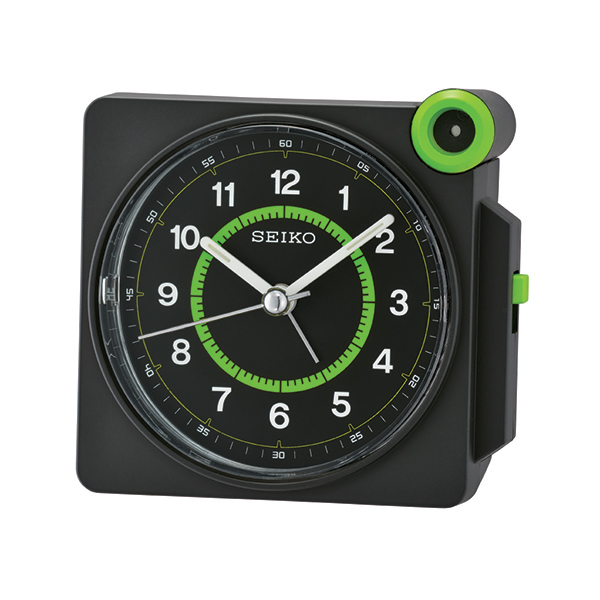 Desk Alarm Clock, Black & Green