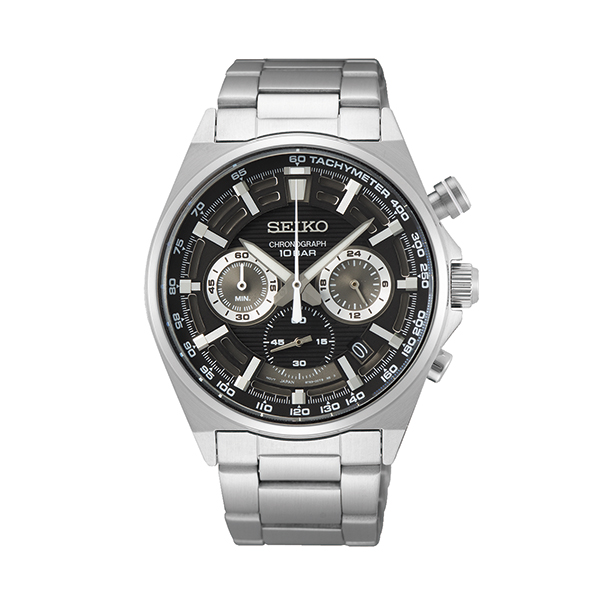 SSB397 Chronograph Men Watch, Silver & Black -  Seiko