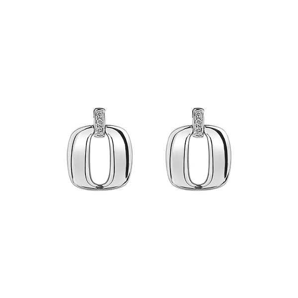 Picture of Cheri J adore EE2173-SS Diamond 0.08 Stud Earrings&#44; Silver - Sterling Silver