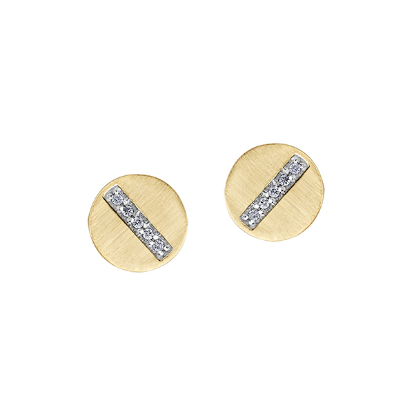 Picture of Cheri J adore EE3338-04-10 Diamond 0.04 Stud Earrings&#44; Gold - 10K Gold