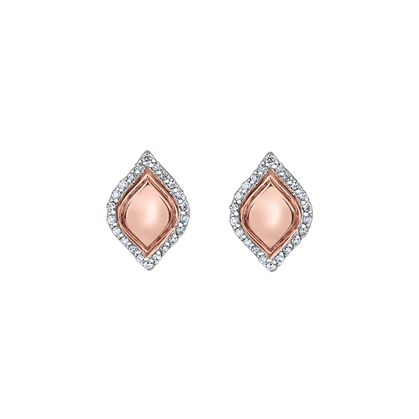 Picture of Cheri J adore EE3402RG-13-10 Diamond 0.13 Stud Earrings&#44; Rose - 10K Rose Gold