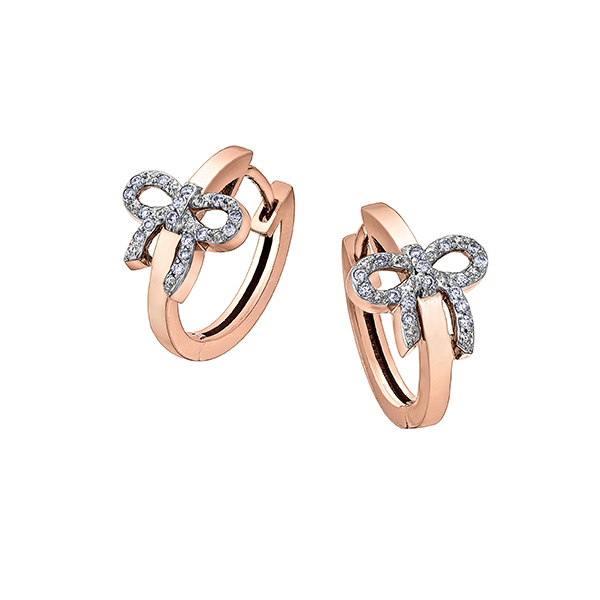 Picture of Cheri J adore EE3620RG-10 Diamond 0.11 Stud Earrings&#44; Rose - 10K Rose Gold