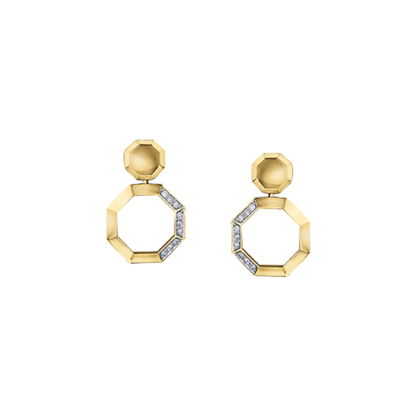 Picture of Cheri J adore EE3664-14-10 Diamond 0.135 Stud Earrings&#44; Gold - 10K Gold