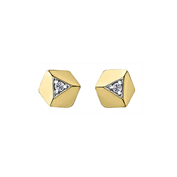 Picture of Cheri J adore EE3731-10 Diamond 0.08 Stud Earrings&#44; Gold - 10K Gold