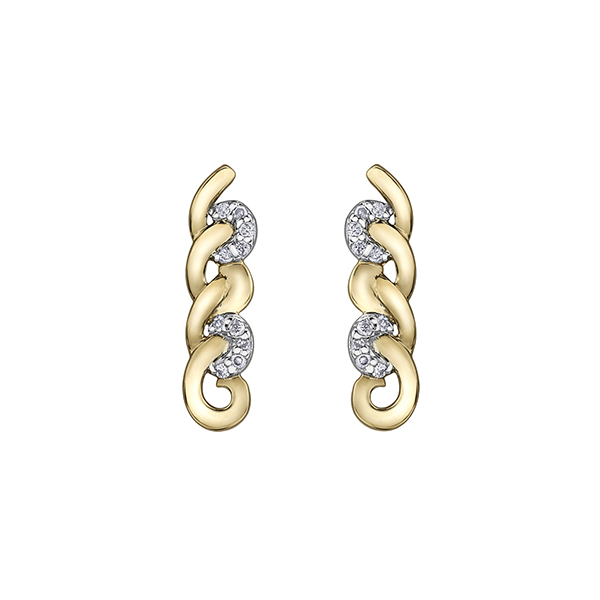 Picture of Cheri J adore EE3826-05-10 Diamond 0.05 Stud Earrings&#44; Gold - 10K Gold