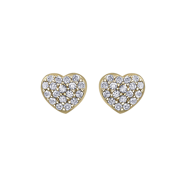 Picture of Cheri J adore EE4109-18-10 Diamond 0.18 Stud Earrings&#44; Gold - 10K Gold