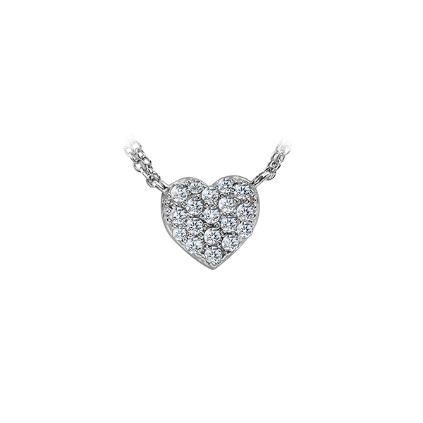 Picture of Cheri J adore NN217C-SS Diamond 0.105 & 0.02 Carat Weight Necklace&#44; Silver - Sterling Silver