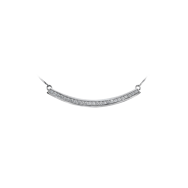 Picture of Cheri J adore NN225-15C-SS Diamond 0.15 Carat Weight Necklace&#44; Silver - Sterling Silver