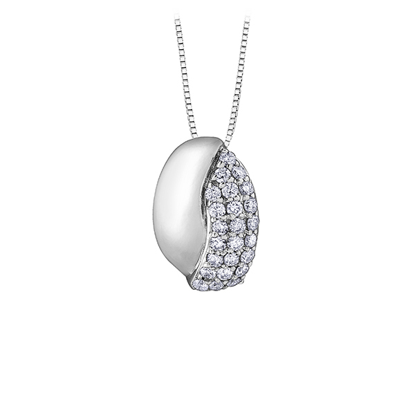 Picture of Cheri J adore PP3640W-30C-10 Diamond 0.3 Carat Weight Pendant&#44; Silver - 10K White Gold