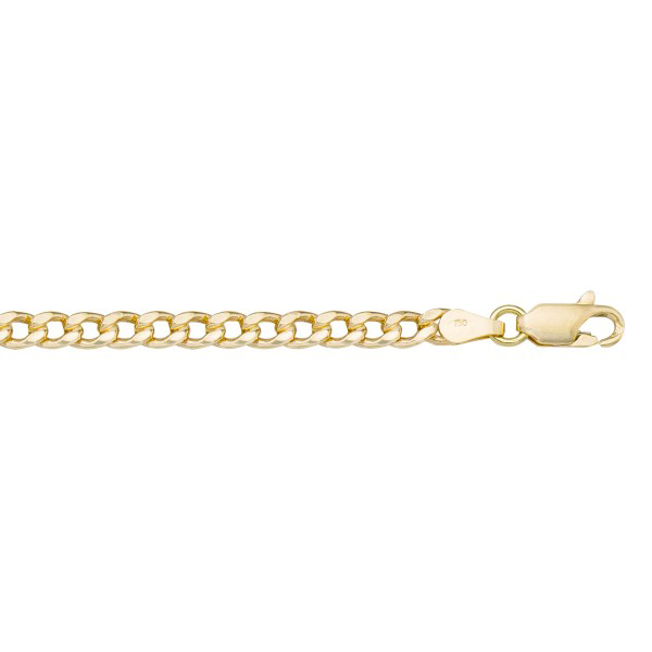 Picture of CJ BN705-10K-7 7 in. 1.8 gm 10K Gold Hollow Curb Bracelet