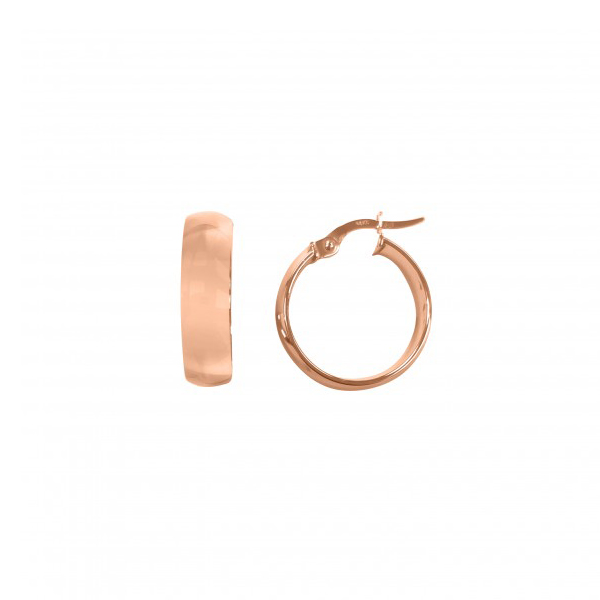 Picture of CJ ETTP13-P-14K 1.8 gm 14K Domed Hoop Earring&#44; Pink & Gold