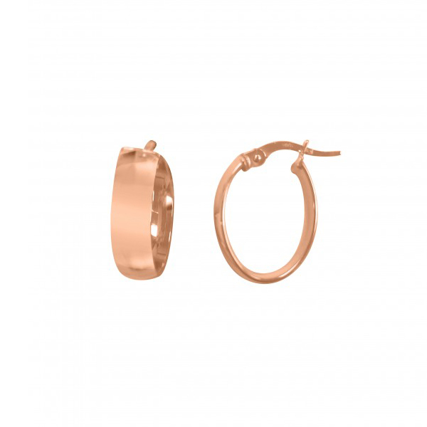 Picture of CJ ETTP14-P-14K 1.6 gm 14K Domed Hoop Earring&#44; Pink & Gold