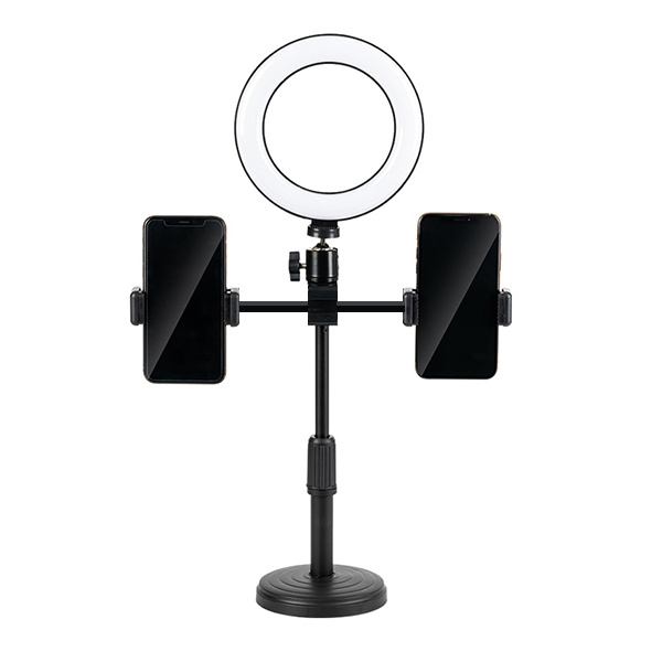 -PHST7021 6 in. Ring LED Light with Desktop Bracket Phone Holder