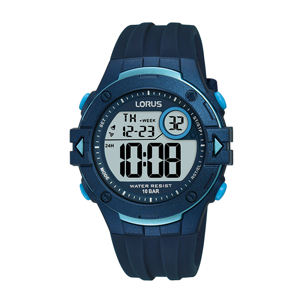Picture of Lorus R2325P Digital Chronograph Watch&#44; Black & Blue