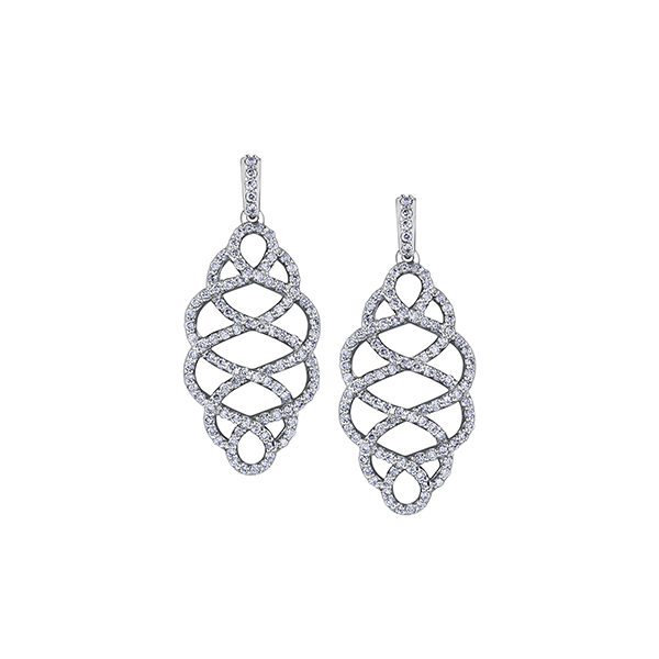 Picture of Cheri Jadore EE3251WG 0.014-0.49 Carat 14K White Gold Diamond Earrings in Silver