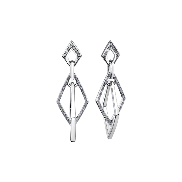 Picture of Cheri Jadore EE3260W-25-10 0.25 Carat 10K White Gold Diamond Earrings in Silver
