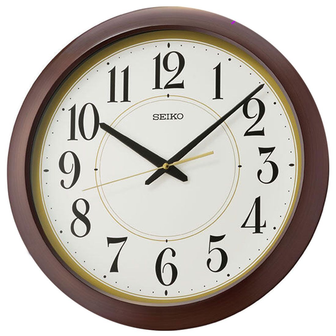 QXA598J Classic Wall Clock, Brown -  Seiko