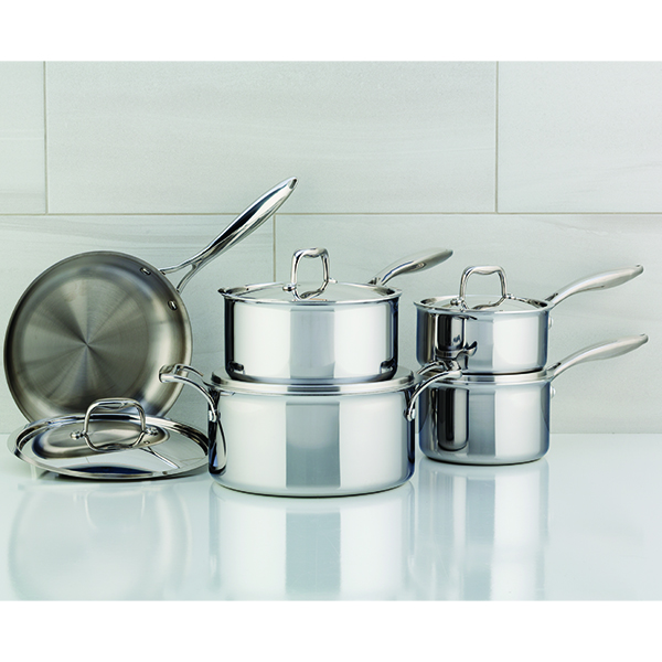 Picture of Meyer 3501-10-00 Meyer Supersteel Tri-ply Cookware Set, 10 Piece