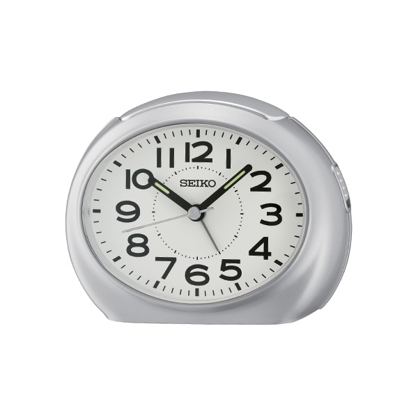 Clocks QHE193S 3.5 x 4.5 in. Desk Alarm Clock, Silver -  Seiko