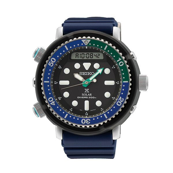Picture of Seiko SNJ039 Polyurethane Strap Prospex Solar Divers Watch, Blue