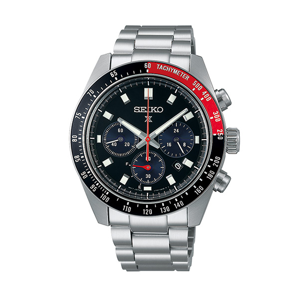 SSC915 Prospex Solar Chronograph Diver Mens Watch, Black & Red -  Seiko