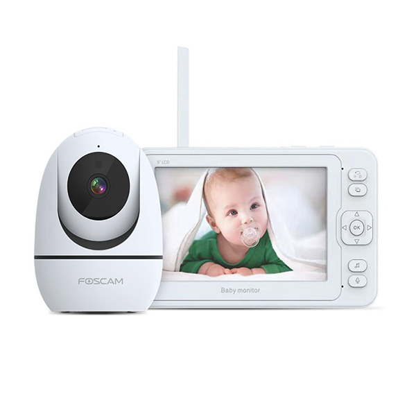 MSFO-BM1 5 in. Baby Monitor with Remote Pan-Tilt-Zoom Camera & LCD Screen -  Foscam