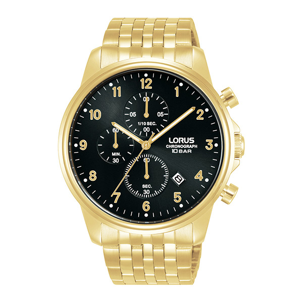 RM340J Chronograph Men Watch, Black & Gold -  Lorus