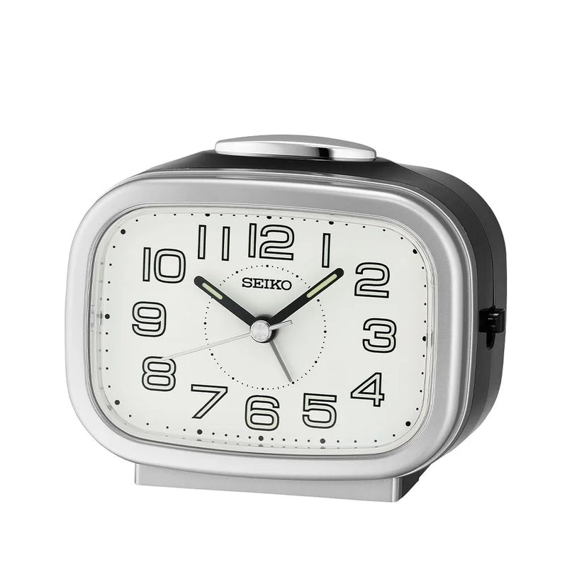 QHK060S Desk Alarm Clock, Silver -  Seiko